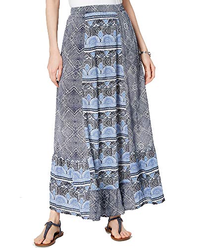 Mixed-Print Maxi Skirt